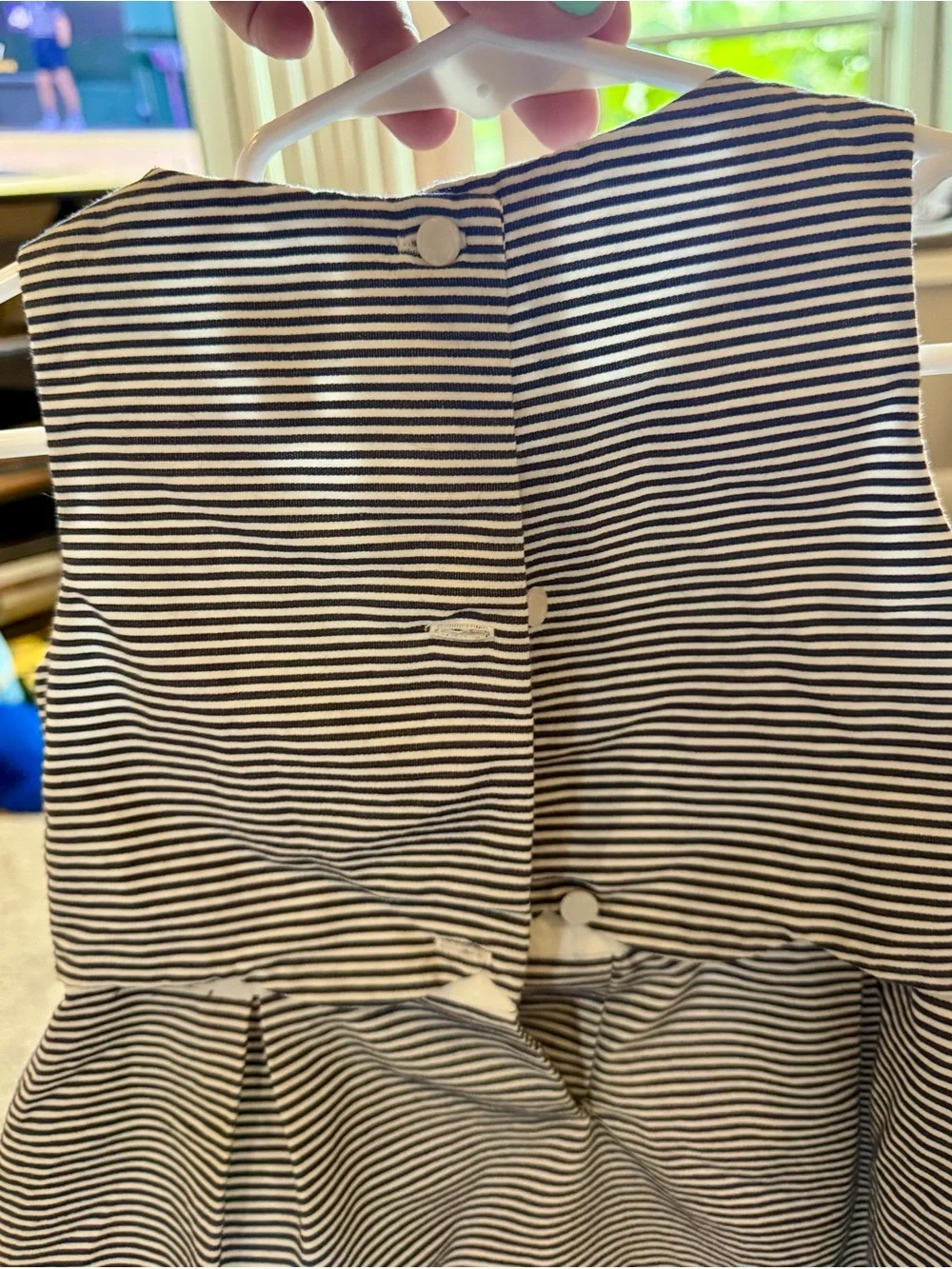 Janie and Jack Navy & White Striped Dress